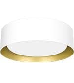 13in 250W Equivalent Dimmable 3CCT Adjustable LED Flush Mount Ceiling Light, Black & Wood — Matte White(3CCT)