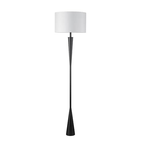GLOBE Electric Novogratz x Harrington 65" Floor Lamp — Matte Black, White Shade
