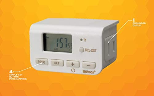 Simplified Digital Plug-in Timer for Indoor Use, 1 Outlet, 1 Pack