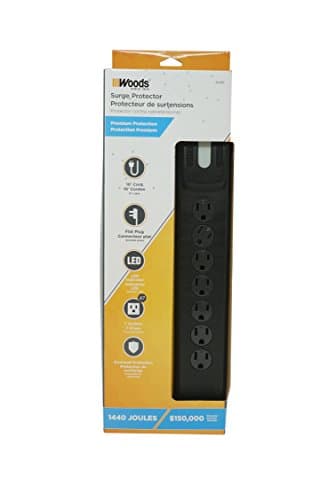 Surge Protector With Safety Overload Feature for 1440J Protection