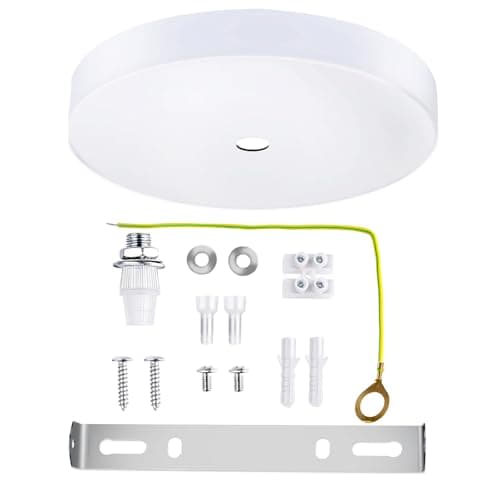 Arturesthome Natural Wood Ceiling Canopy Kit for Pendant Lights — White