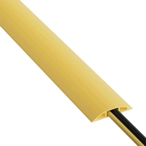 D-Line 6ft Floor Cord Cover, Cable Protector - Brown — Yellow