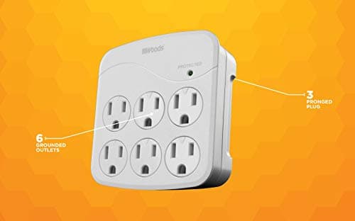 Surge Protector for Homes with 6 Outlets and 1440J Protection