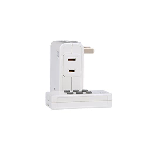 Wireless Remote Control Timer for Indoor Use with Countdown; 1 Polarized Outlet; White