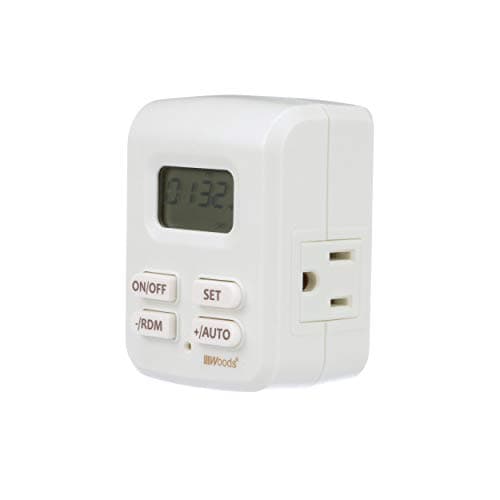 Digital Timer 2 Outlet 3C White, 1 Pack, As Shown in The Image