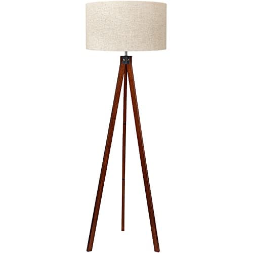 LePower Mid Century Wood Tripod Lamp, Modern Studying Light for Living Room & Office