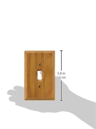 AMERELLE 4025T Traditional Single Toggle Light Oak Wallplate