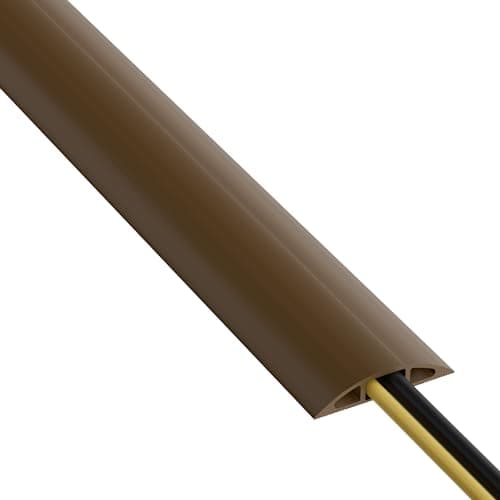 D-Line 6ft Floor Cord Cover, Cable Protector - Brown