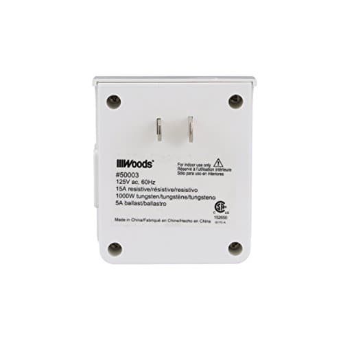 Mechanical Timer for Indoor Use, 1 Pack, 1 Polarized Outlet