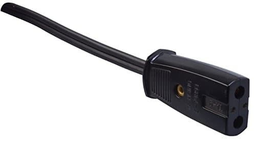 Black Mini Woods Hpn Replacement Extension Cord 2 ft 18/2
