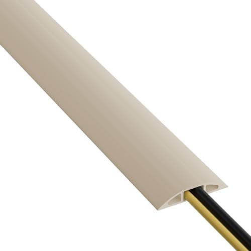 D-Line 6ft Floor Cord Cover, Cable Protector - Brown — Beige