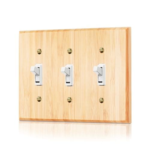 Bamboo Solid Wood Light Switch Plate Decorative Cover — 1PC-Wood Wall Plate 7