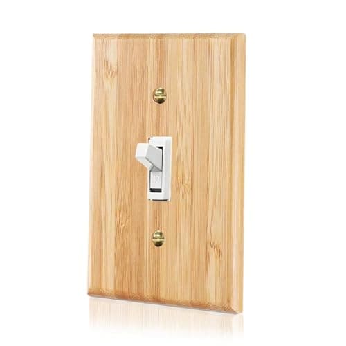 Bamboo Solid Wood Light Switch Plate Decorative Cover