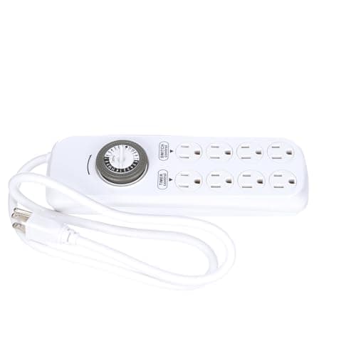 Woods 22575WD Mechanical Timer Power Strip - 8 Grounded Outlets