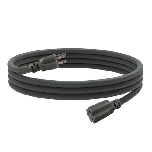 6ft Outdoor Heavy Duty Extension Cord, 15 AMP, SJTW, 3 Prong Grounded, Yellow — Gray