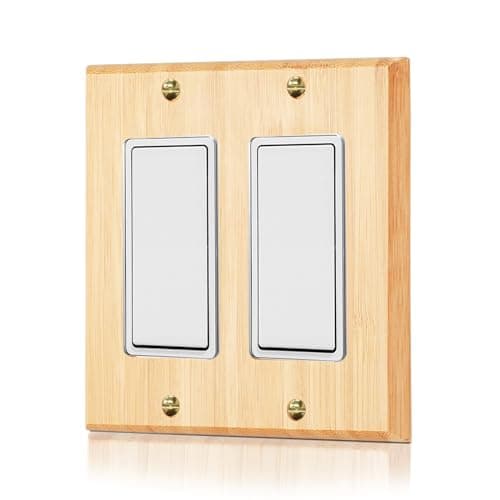 Bamboo Solid Wood Light Switch Plate Decorative Cover — 1PC-Wood Wall Plate 6