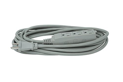 Woods 2867 3-Outlet Extension Cord with Power Tap, 20-Foot, Gray