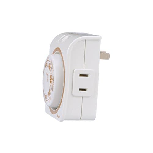 Mechanical Timer for Indoor Use, 1 Pack, 1 Polarized Outlet