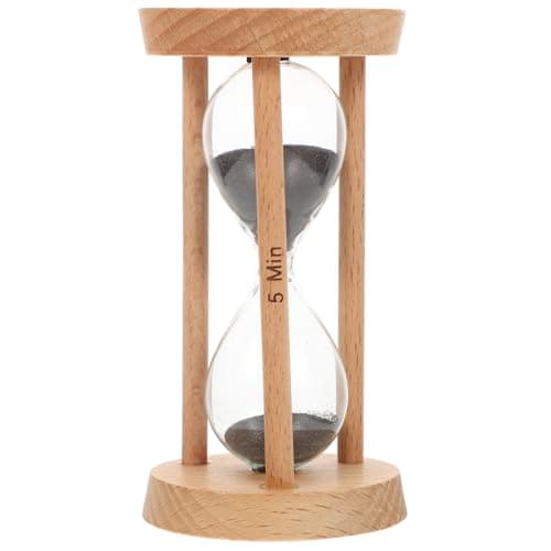 BESTonZON 5 Minute Hourglass Timer Wood Sand Clock Cooking Alarm