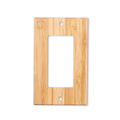 Solid Bamboo Single Toggle Light Switch Plate, 4.5" x 2.76" Home Decor — 1PC-Single Rocker