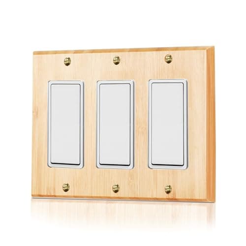 Bamboo Solid Wood Light Switch Plate Decorative Cover — 1PC-Wood Wall Plate 8