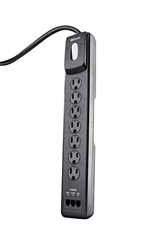 Surge Protector With Safety Overload Feature for 1440J Protection — 7-Outlets with Phone Protection