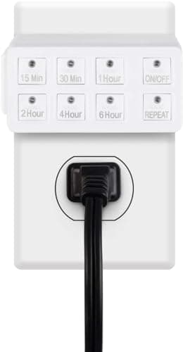 BN-LINK Heavy Duty Countdown Timer with Repeat, 3-Prong Grounded Outlet, ETL Listed