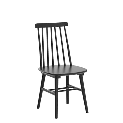 DUHOME Black Slat Spindle Back Wooden Dining Chair Set, 4 Pack Kitchen Dining Room