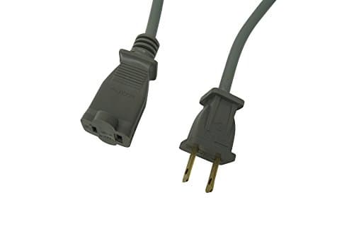 Compact Extension Cord for Small Appliances; 20-Foot; Gray