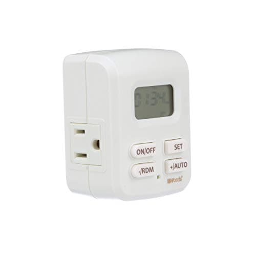 Digital Timer 2 Outlet 3C White, 1 Pack, As Shown in The Image