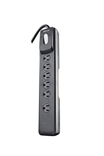 Surge Protector for 1440J Protection with 6 Outlets and 4 Ft Cord