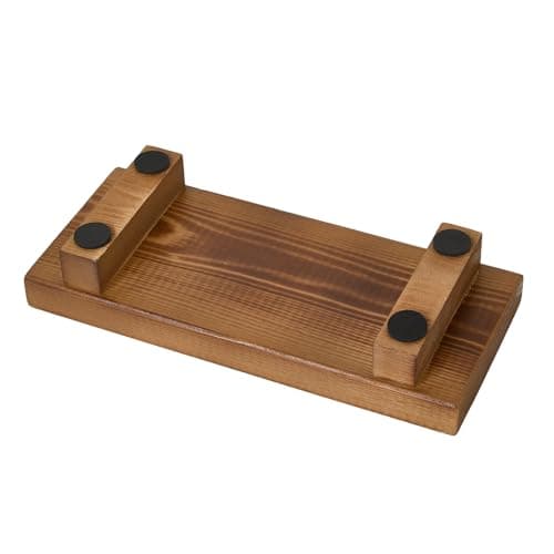 Wooden Soap Stand, Footed Tray for Home Decor and Counter Display