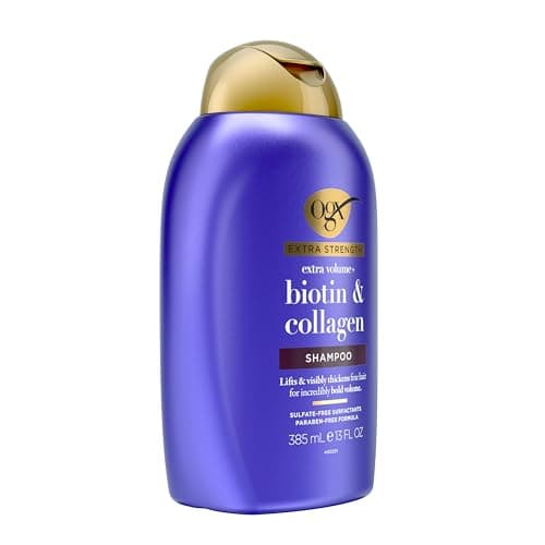 OGX Thick & Full Volumizing Shampoo for Fine Hair with Biotin & Collagen, 13 Fl Oz