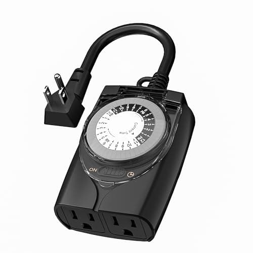 HBN Outlet Timer, 24 Hour Outdoor Waterproof 15A 1/2HP Pool Pump Timer