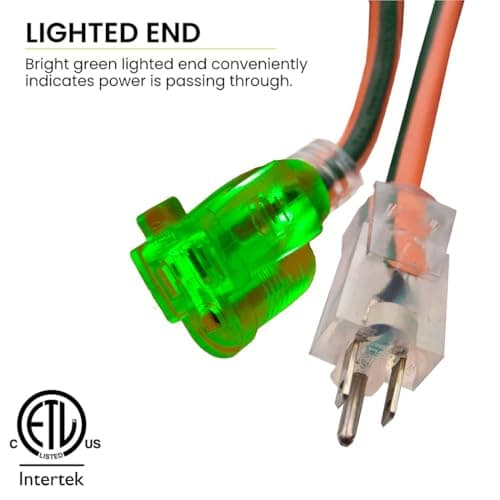 Go Green Power Inc. 50-Foot Heavy-Duty Weatherproof Outdoor Extension Cord - GG-13750