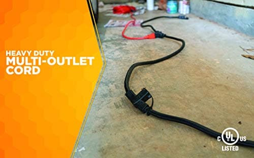 Compact 9Ft Extension Cord, 14 Gauge, General Purpose, Black