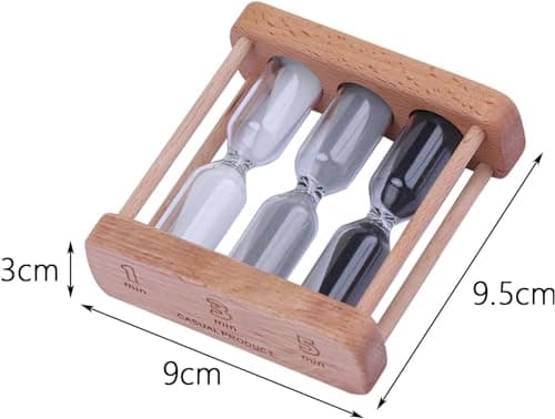 Light Brown Wooden Sand Glass Hourglass Timer Clock Home Decor Kitchen Tools