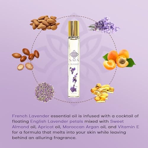 SAFA Lavandé Fragrance Oil Roller | Organic French Lavender & English Petals | 10 mL