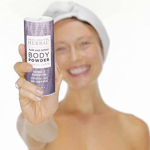 Talc Free Body Powder, Grounding Scent, Lavender & Vetiver, 2.5 oz
