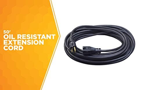 Heavy Duty 50-Foot Outdoor Extension Cord for Agriculture with Oil Resistant Jacket