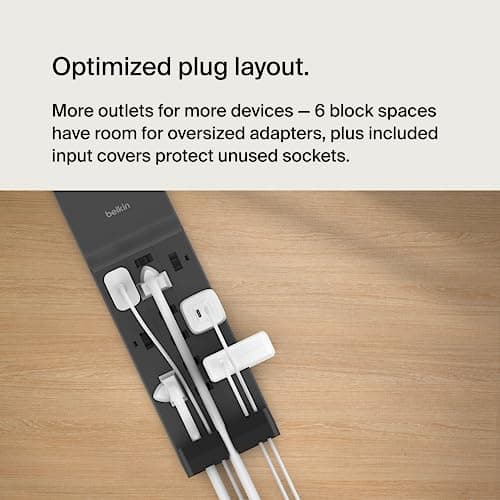 Belkin 12-Outlet Surge Protector Power Strip, 8ft Cord, 3,940 Joules Protection