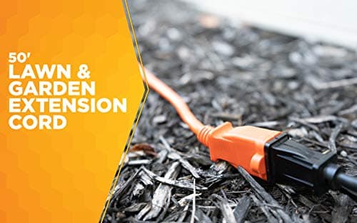 Woods 50ft 16 Gauge SJTW Light Duty Orange Extension Cord