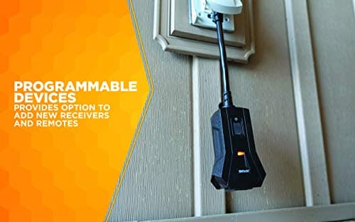 Woods 50125WD Wireless Remote ControlOutlet Kit, 1Grounded Outlet, Black
