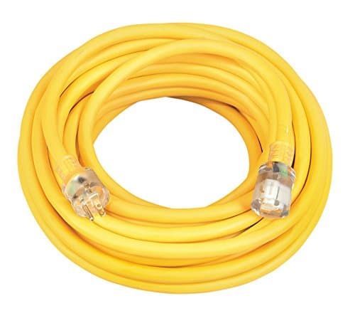 Southwire 50Ft 10 Gauge High Visibility Lighted Extension Cord, Yellow