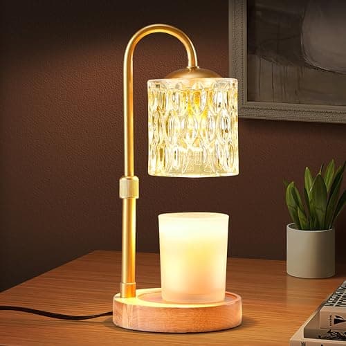 Briever Dimmable Candle Warmer Lamp with Timer for Jar Candles — Gold