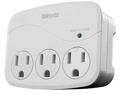 Surge Protector for Home and Office Use with 3 Outlets and 1000J Protection