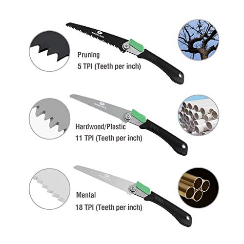 Mossy Oak 3-in-1 Folding Saw for Camping, Hunting, and More