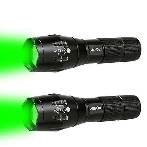 365nm & 395nm UV Flashlight Wood's Lamp Black Light for Pet Stains & Scorpion Detection LED Torch — green light