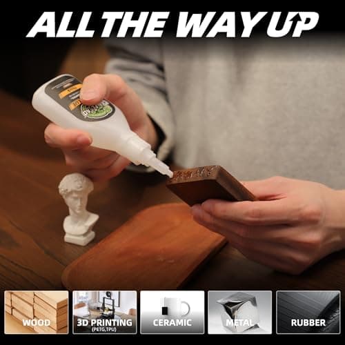 High-Strength 2610 PSI Super Glue, 4.6 oz, Extra Caps & Microtips