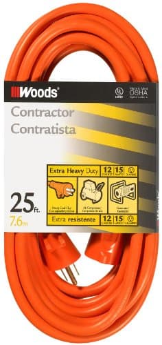 Woods 528 CORD SET 12/3 25' SJTW ORANGE